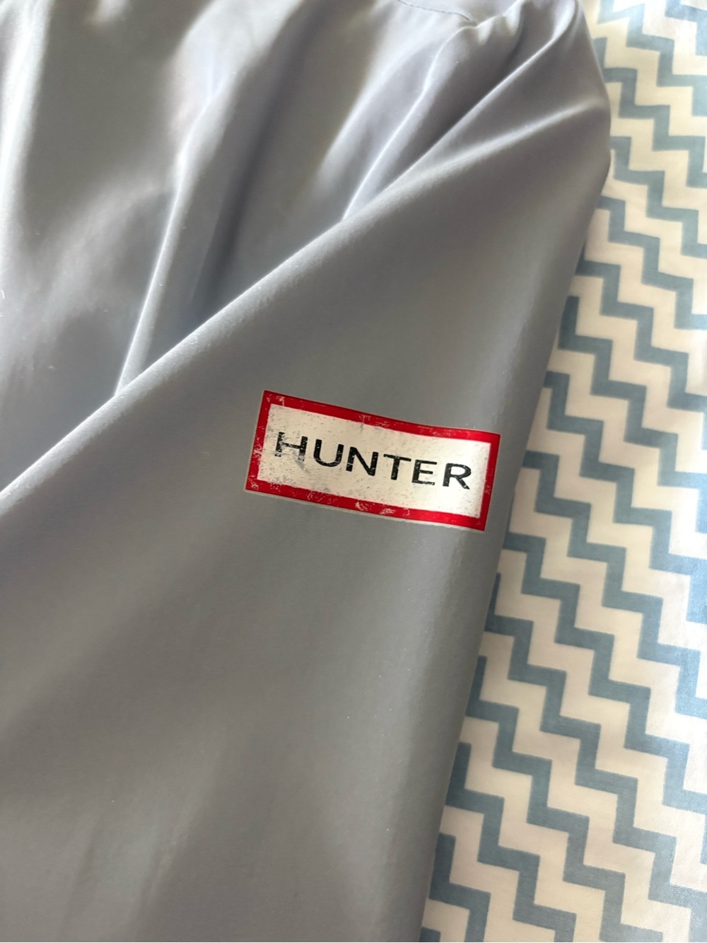 TARGET x HUNTER sz S Reflective Rain Jacket Zip Up Hooded w/ Pouch - Picture 7 of 13